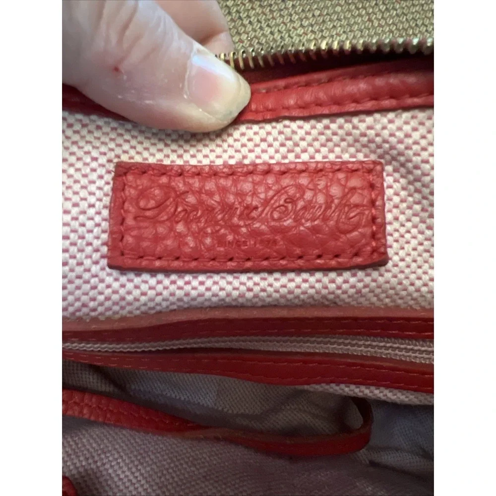 Vtg Dooney & Bourke Red Red Purse Collins Bag Very NICE Shoulder 100% Leather